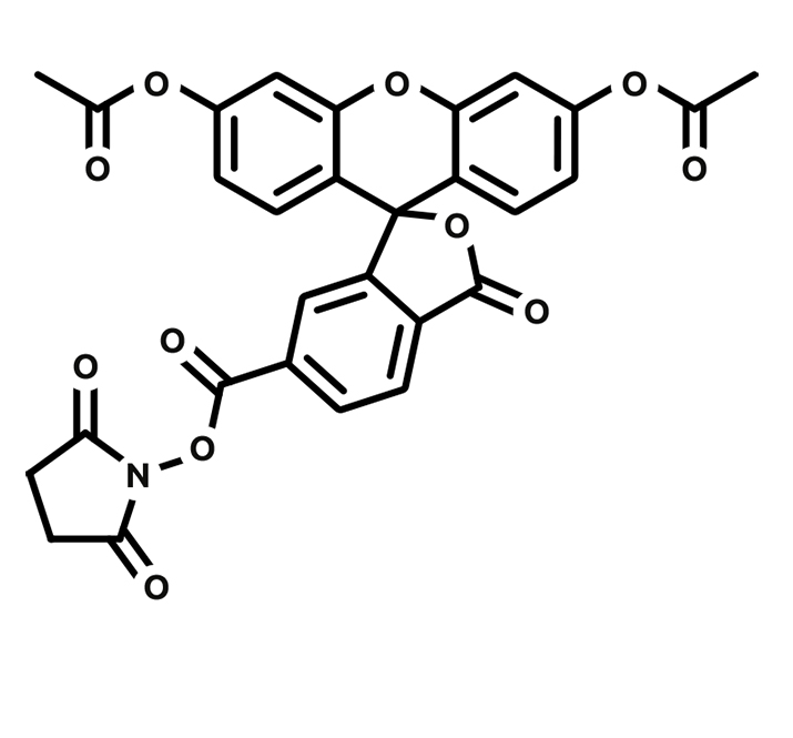 6-carboxyfluorescein diacetate NHS ester structure