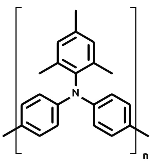 Poly[bis(4-phenyl)(2,4,6-trimethylphenyl)amine structure