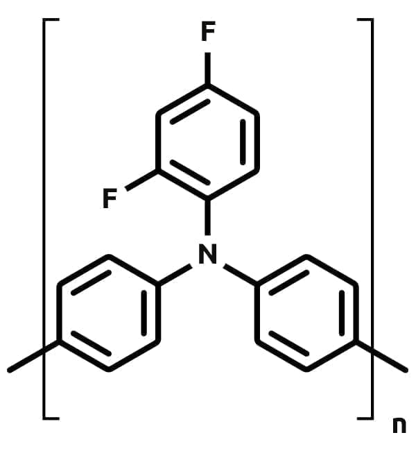 Poly[bis(4-phenyl) (2,4-difluorophenyl)amine structure