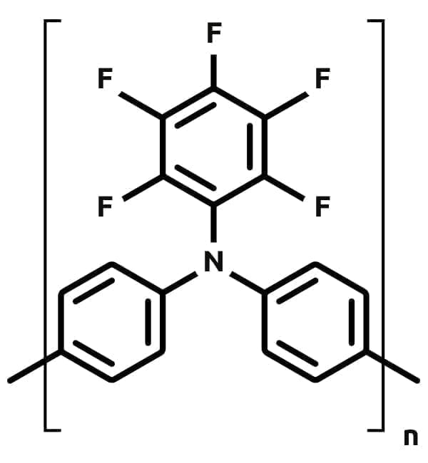 Poly[bis(4-phenyl) (pentafluorophenyl)amine structure