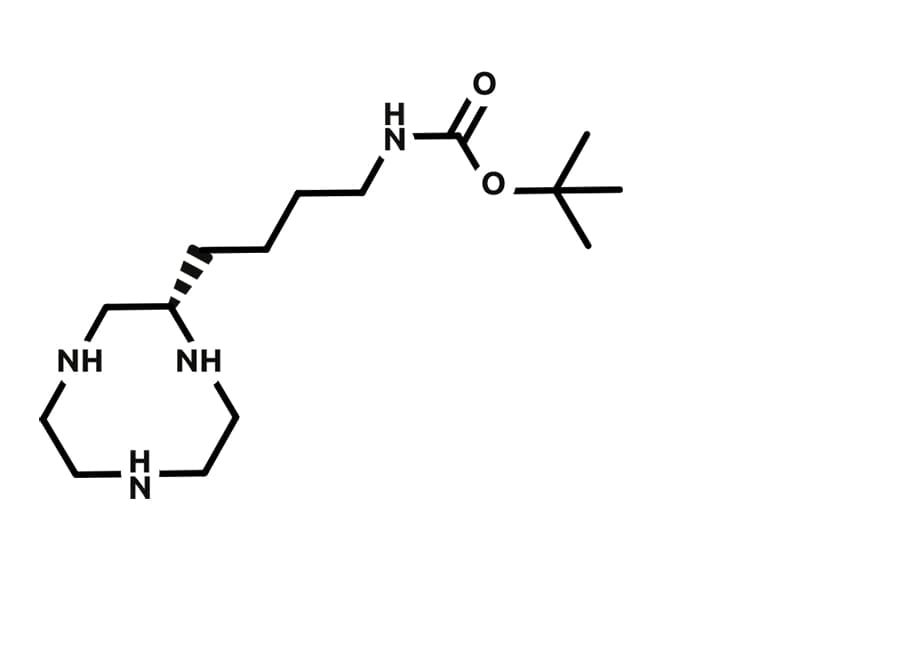1,4,7-triazacyclononane-3-N-Boc-Lysine structure