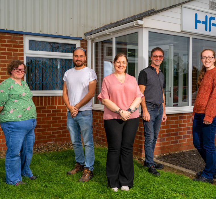 5 new members of the quality team photographed outside HFR in Bowburn