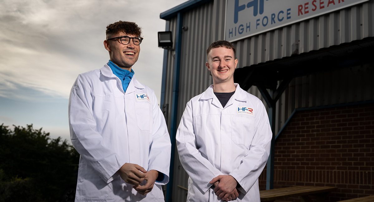 Two apprentices outside HFR